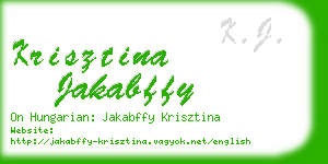 krisztina jakabffy business card